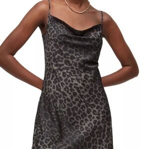 ALLSAINTS Haddi Leopard Print Mini Dress US 4 NEW